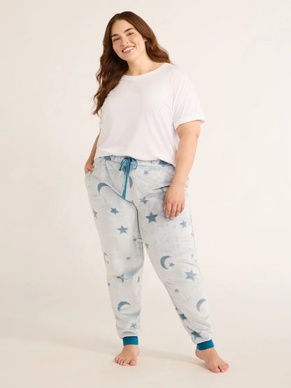 Joyspun Women's and Women's Plus Plush Sleep Jogger Pants, Sizes XS-3X