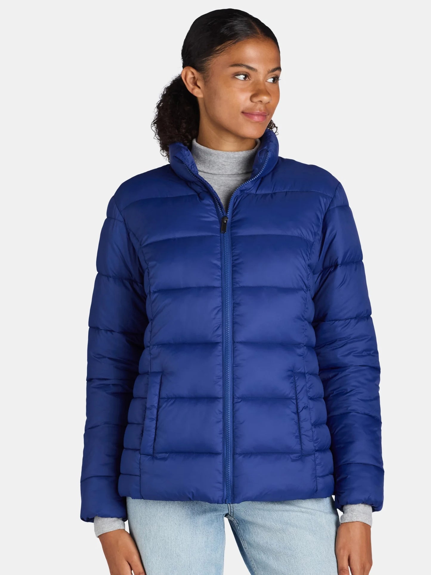 Time and Tru Women's and Women's Plus Puffer Jacket, Sizes XS-3X