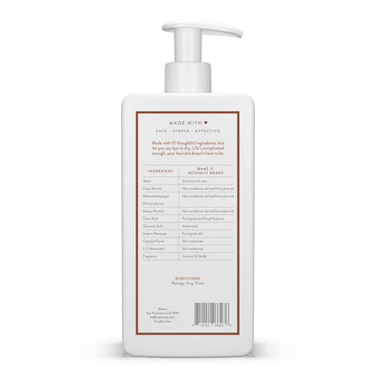 Native Moisturizing Conditioner, Coconut & Vanilla, Sulfate & Paraben Free, 16.5 oz