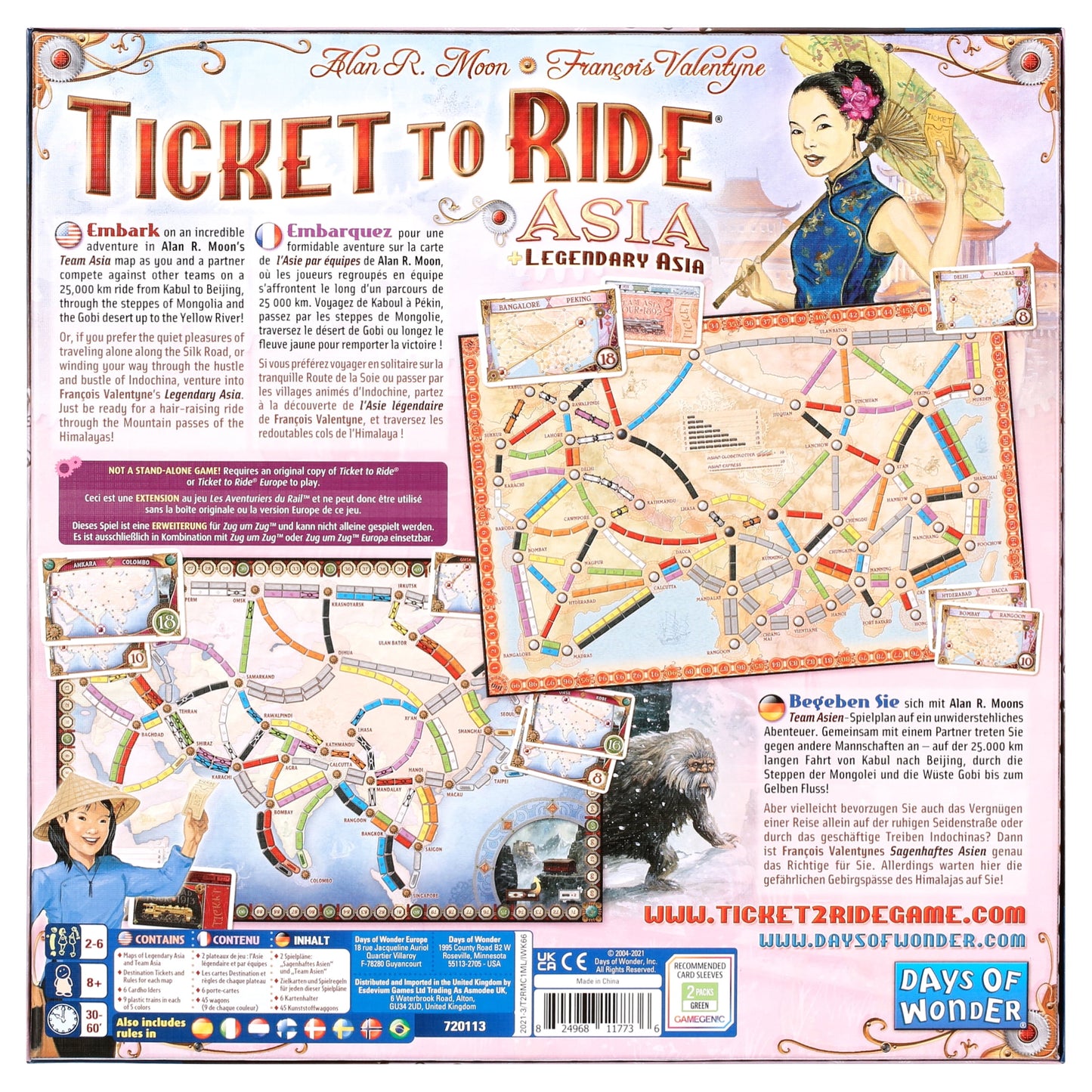 Ticket to Ride: Asia Expansion Strategy Board Game for Ages 8 and up, from Asmodee