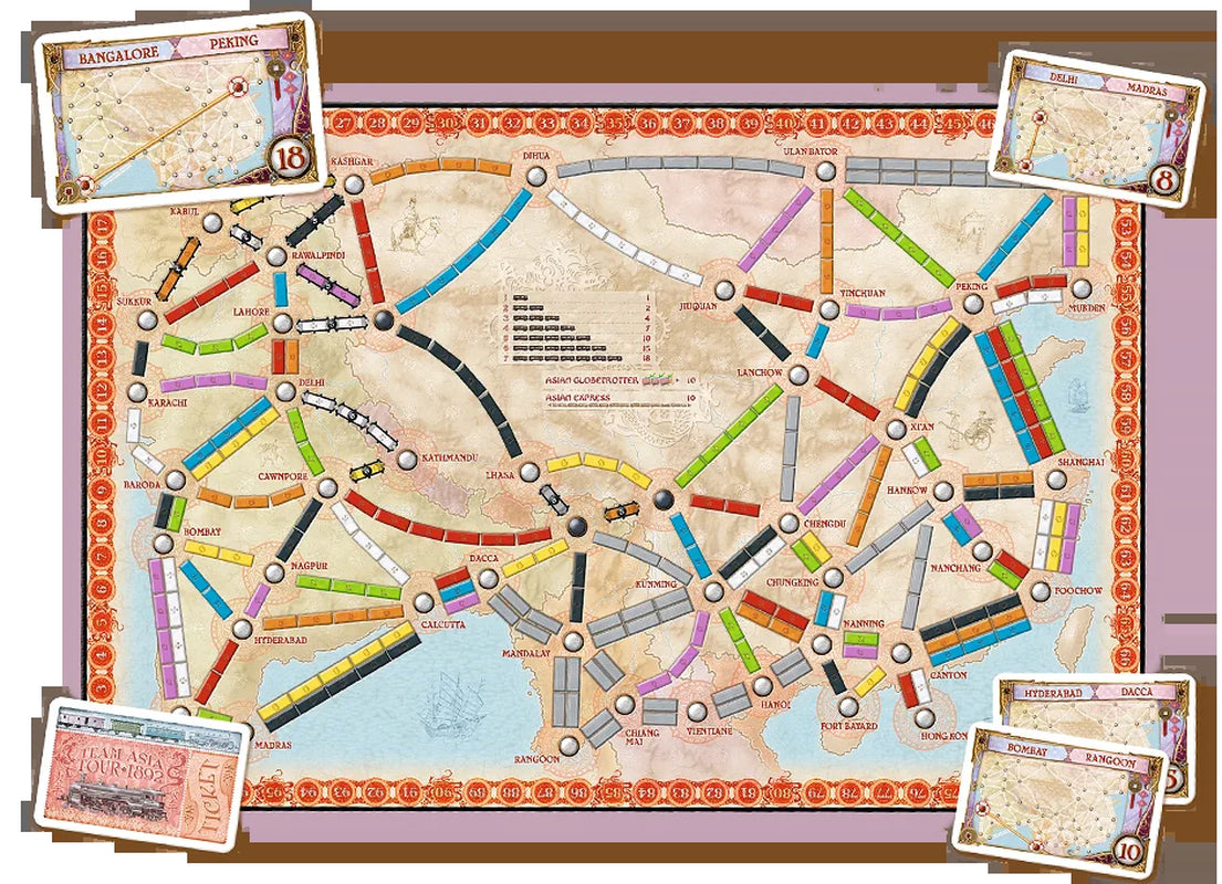 Ticket to Ride: Asia Expansion Strategy Board Game for Ages 8 and up, from Asmodee