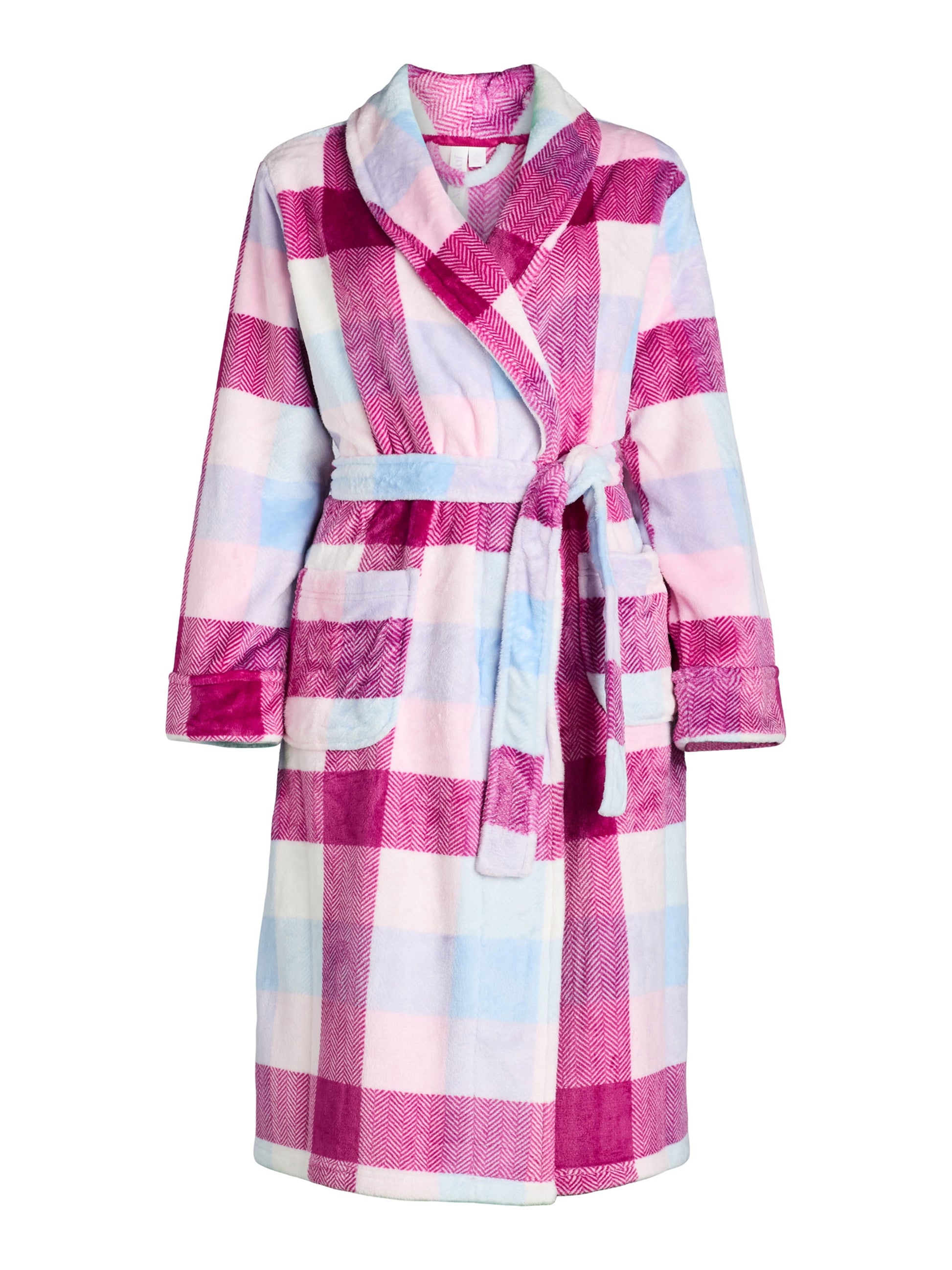 Joyspun Women's Plush Robe, Sizes S to 3X