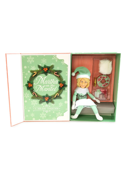 Martha Stewart Martha on The Mantel Christmas Green Plush Figurine, 10.5"