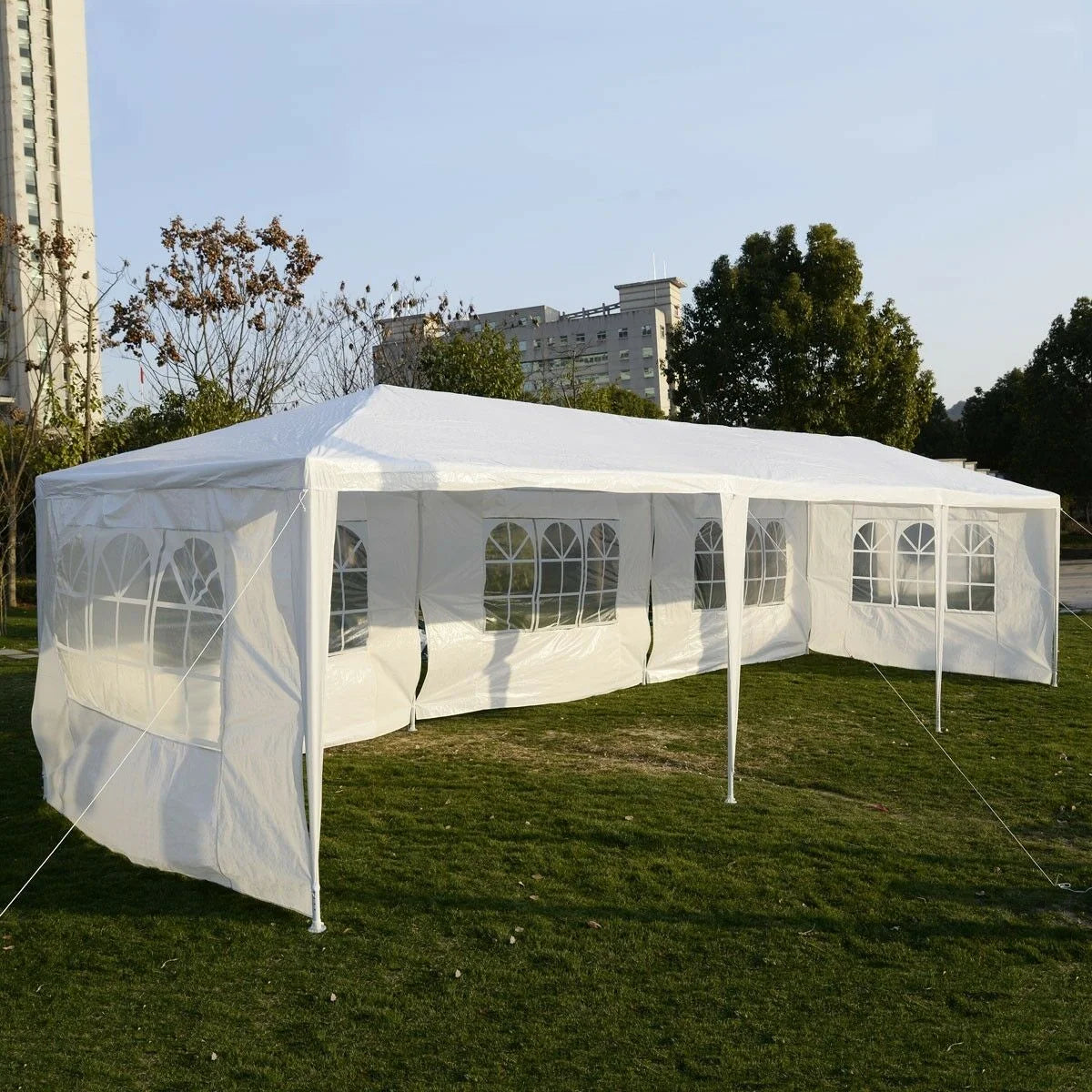 Costway 10'x30' Party Wedding Tent Event Canopies Heavy Duty Pavilion 5 Sidewall 44lbs