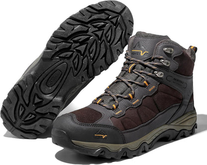 NORTIV 8 Men's Waterproof Hiking Boots Outdoor Mid Trekking Lightweight Mountaineering Shoes