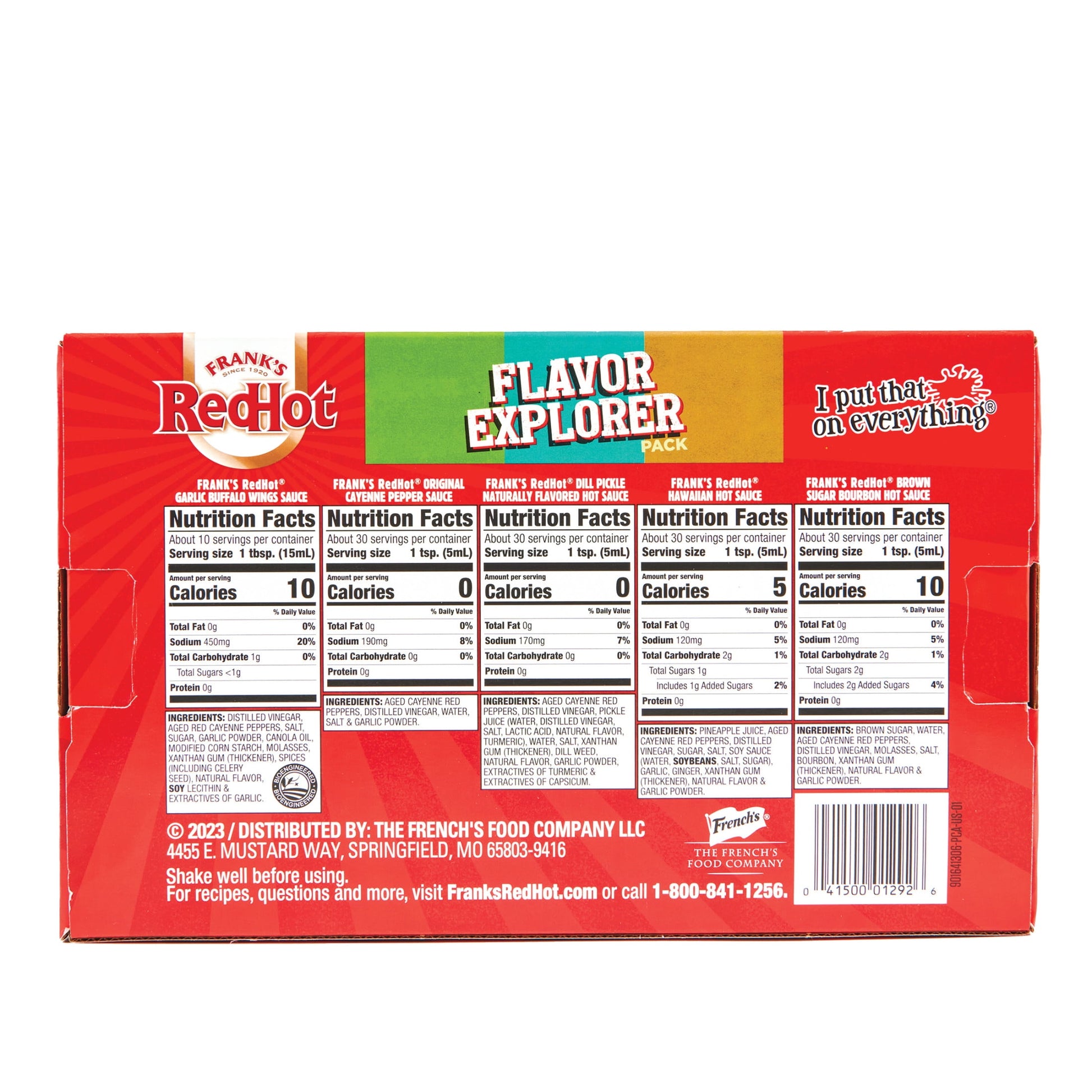 Frank's RedHot Flavor Explorer Holiday 5-Pack Sauces, 25 fl oz