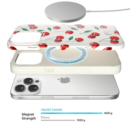 Velvet Caviar iPhone 15 Pro Max Case Cherry - MagSafe Compatible - Cute Protective Phone Cases for Women