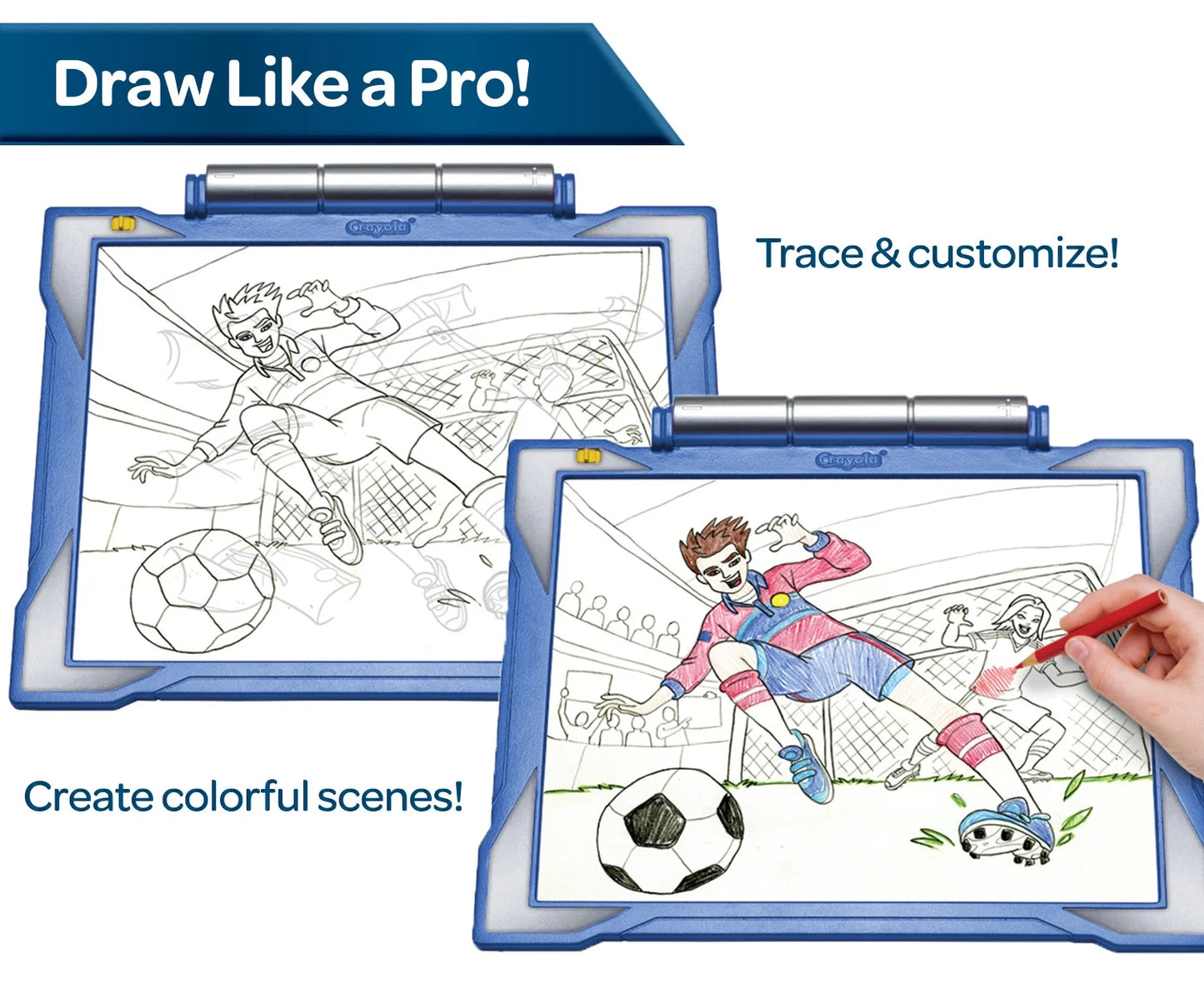 Crayola Light-Up Tracing Pad, Blue, Colored Pencils, Holiday Gift for Kids & Artists, Arts & Craft Supplies, Kids Toys