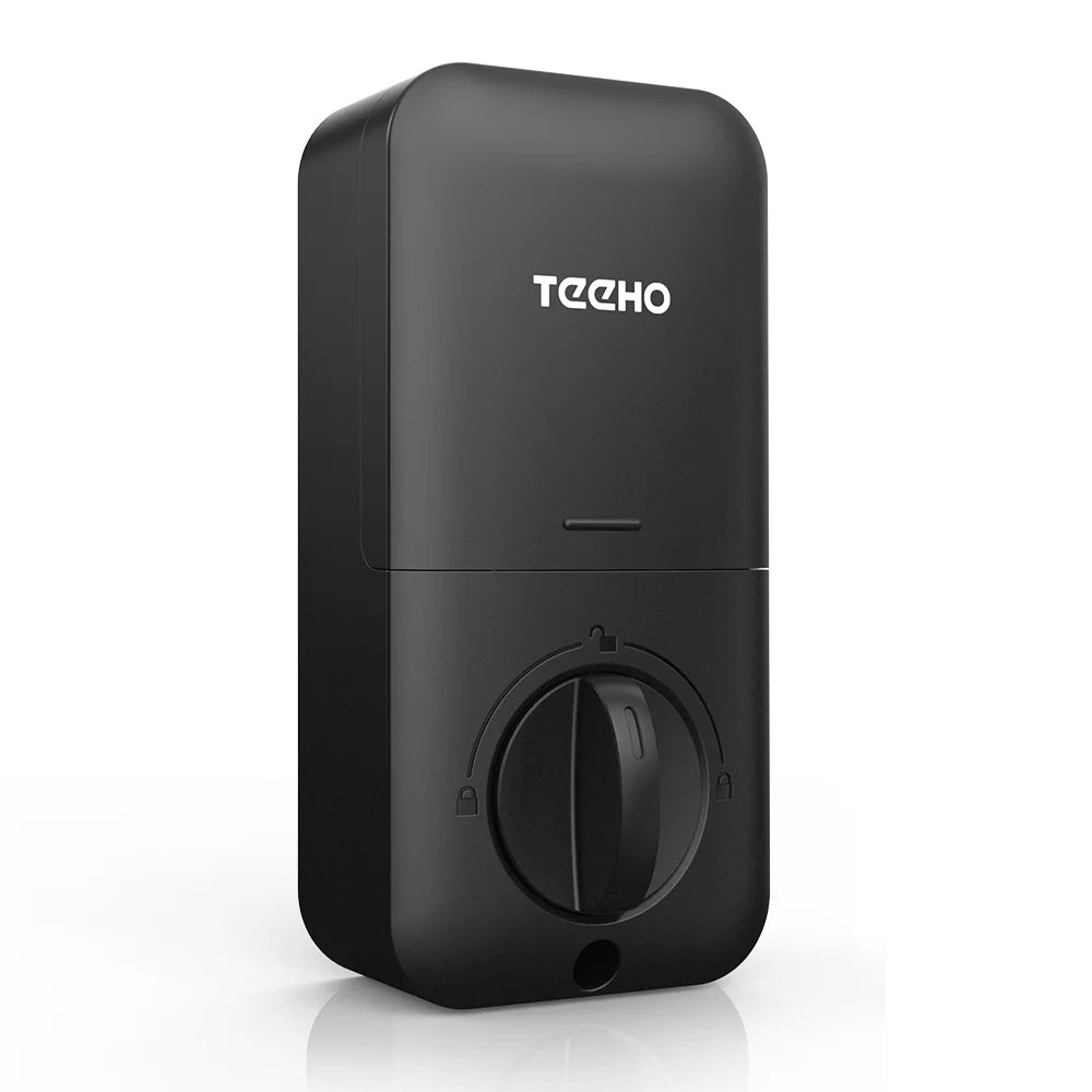 TEEHO Keyless Entry Door Lock Keypad Electronic Smart Deadbolt for Front Door Digital Lock Anti-Peeking Password, Easy Installation Matte Black Finish 1.76 Pounds