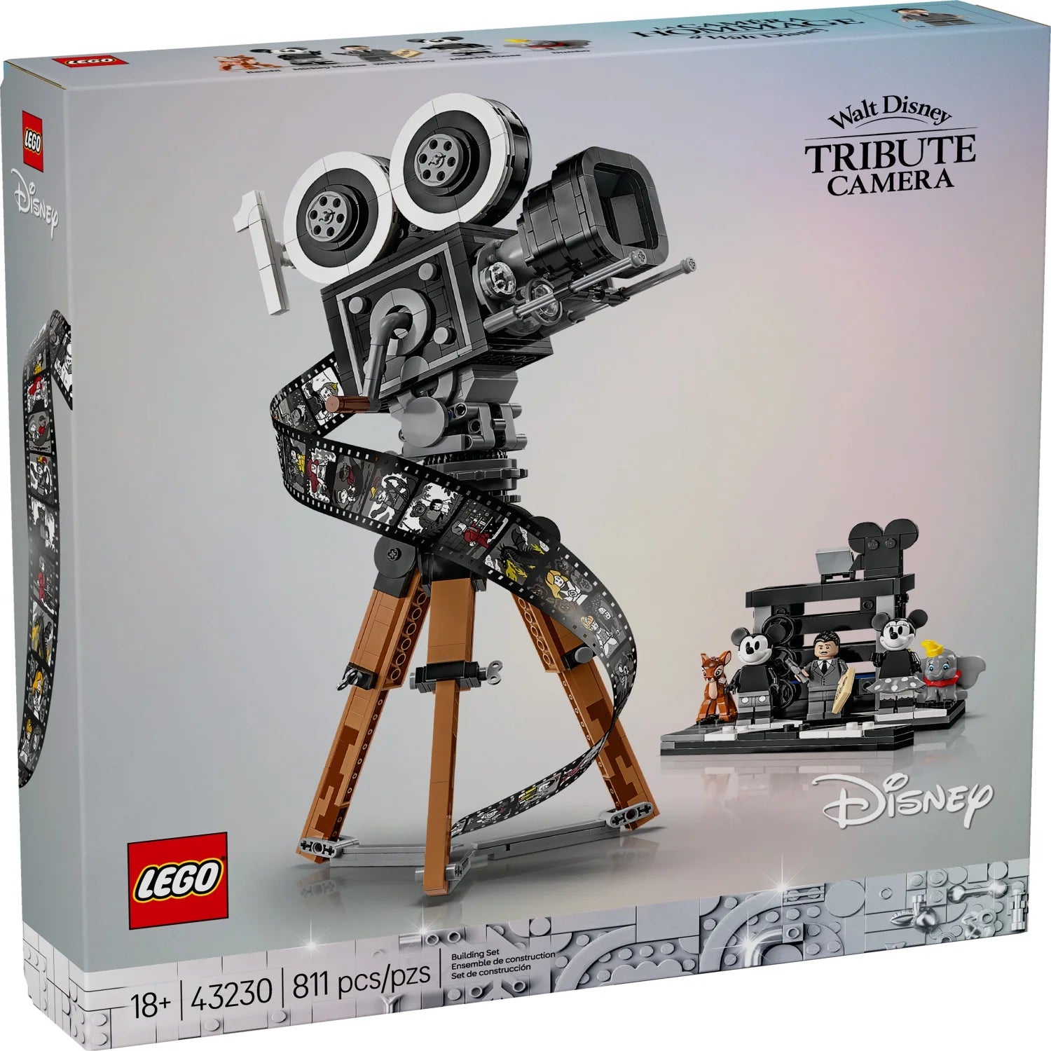 LEGO Disney Walt Disney Tribute Camera 43230 Disney Fan Building Set, Celebrate Disney 100 with a Collectible Piece Perfect for Play and Display, Makes a Fun Gift for Adult Builders and Fans