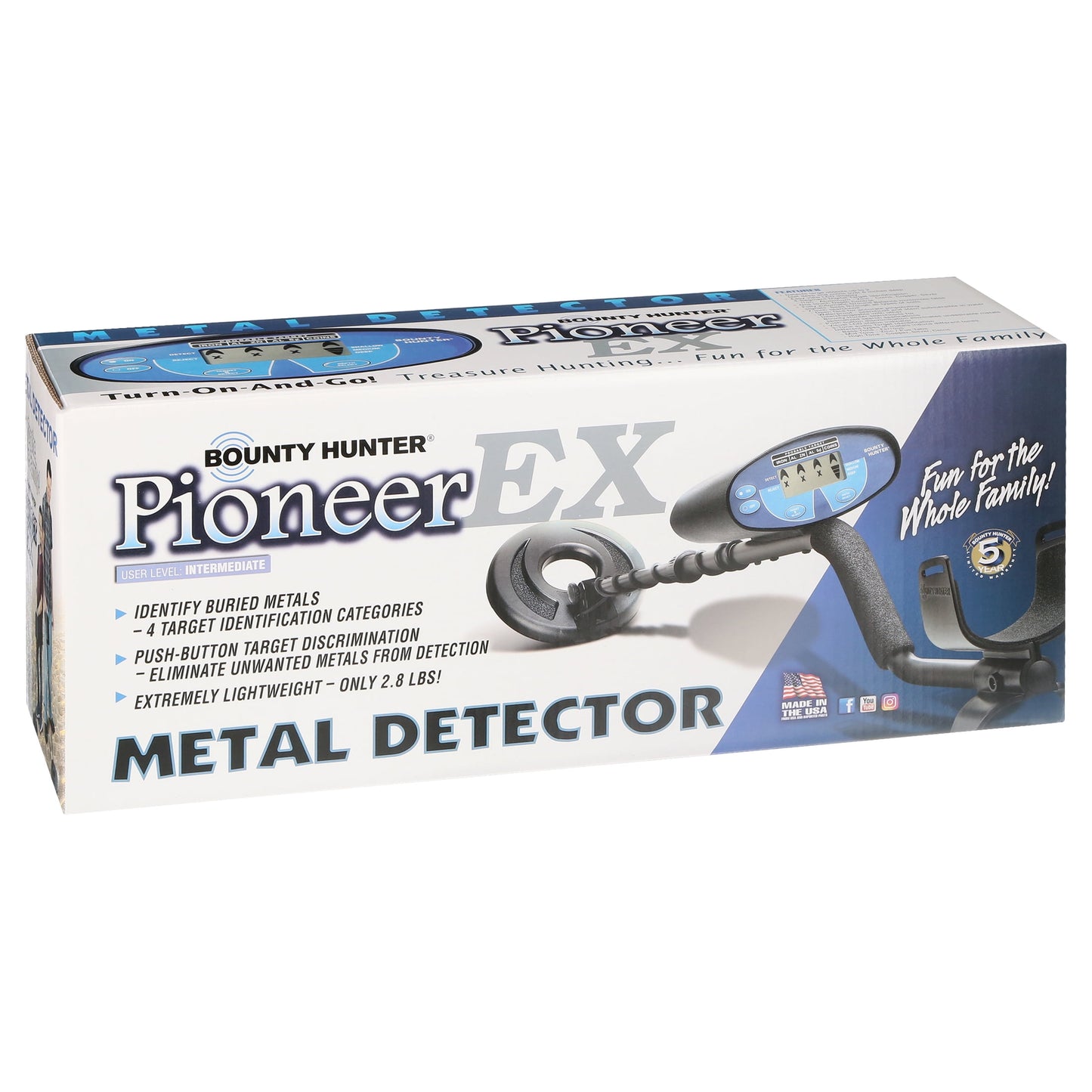 Bounty Hunter Pioneer EX Metal Detector - Digital (Black)