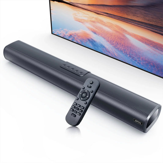 VEAT00L 2.1ch Sound Bars for TV, Soundbar with Subwoofer, Wired & Wireless Bluetooth 5.0 3D Surround Speakers, Optical/HDMI/AUX/RCA/USB Connection, Wall Mountable