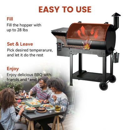 Z Grills Classic Model with 697 sq.in. , 8-in-1 BBQ Pellet Grill & Smoker Auto Temperature Control with Cover