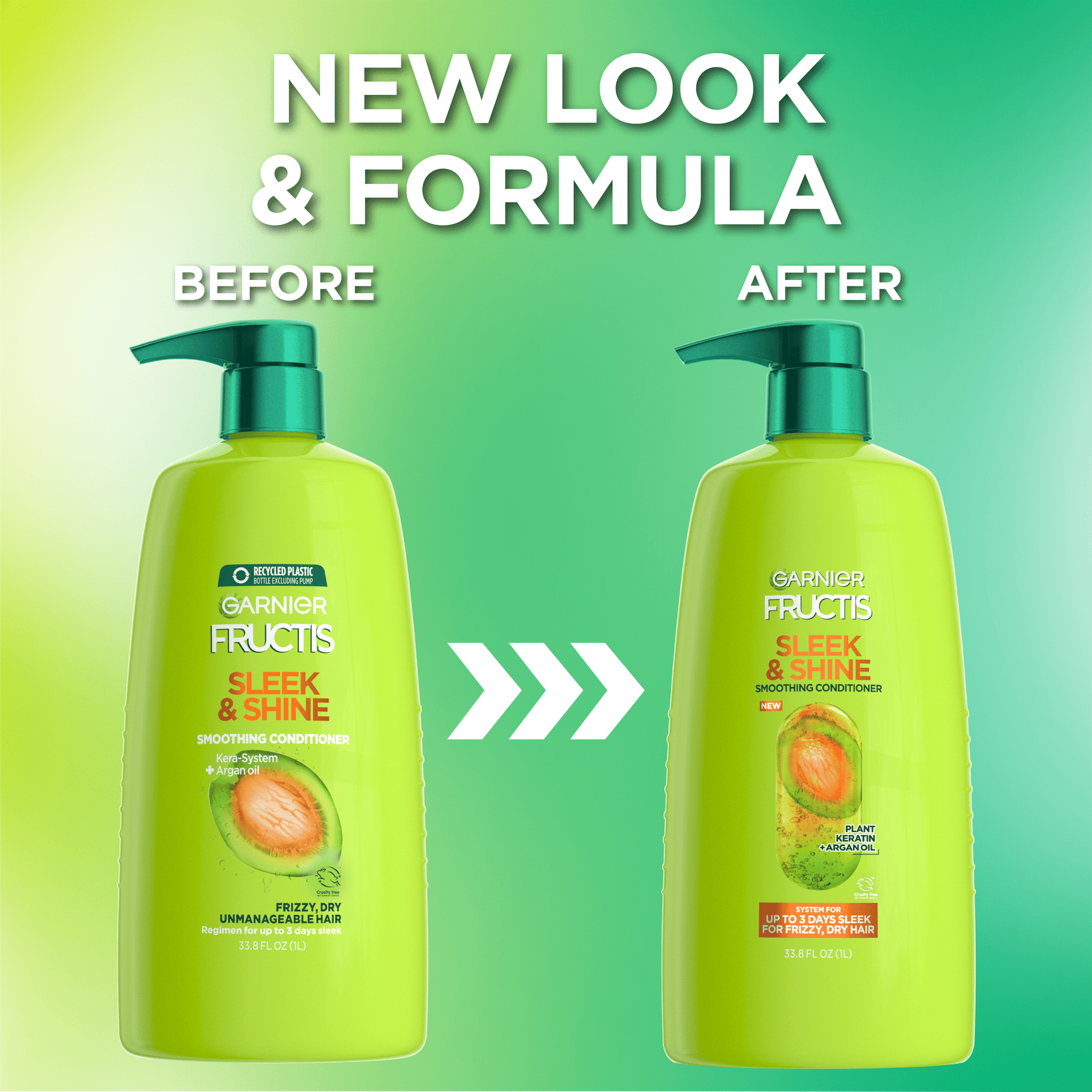 Garnier Fructis Sleek and Shine Smoothing Conditioner with Argan Oil, 33.8 fl oz