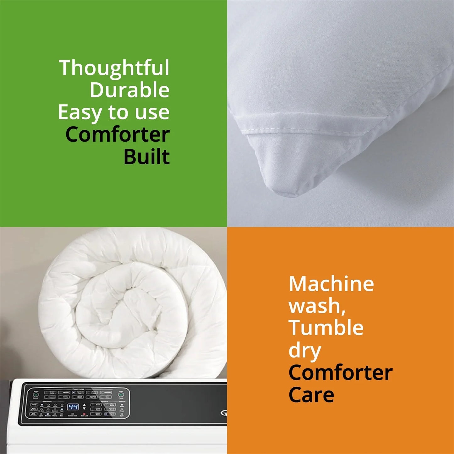 Downcool Full/Queen Comforter, White | All Season Hotel Down Alternative Duvet Insert, Adult, Unisex, 88x92in